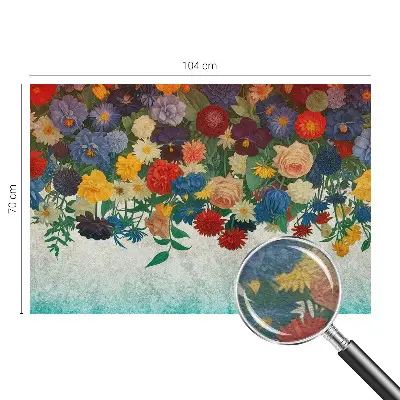 Vlies-Fototapete fürs Kinderzimmer mit bunten Blumen