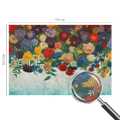 Vlies-Fototapete fürs Kinderzimmer mit bunten Blumen