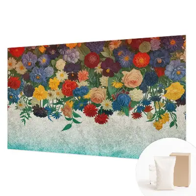Vlies-Fototapete fürs Kinderzimmer mit bunten Blumen