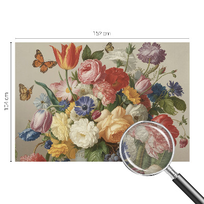 Vliestapete fürs Schlafzimmer Blumen und Schmetterlinge