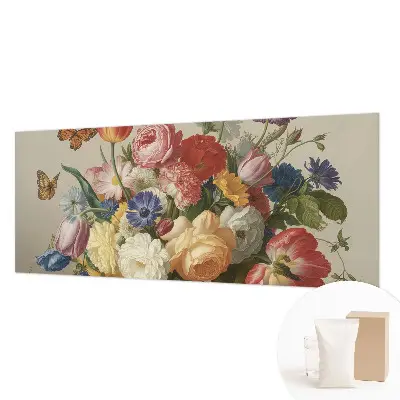 Vliestapete fürs Schlafzimmer mit Blumen- und Schmetterlingsmotiven