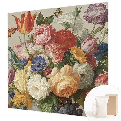 Vliestapete fürs Schlafzimmer Blumen und Schmetterlinge