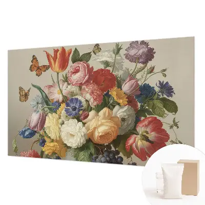 Vliestapete fürs Schlafzimmer mit Blumen- und Schmetterlingsmotiven