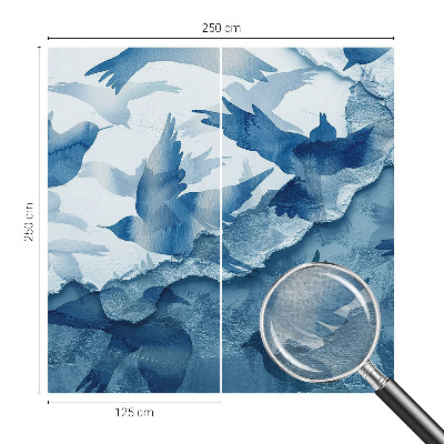 Moderne Vlies-Fototapete mit dynamischem Vogelmotiv