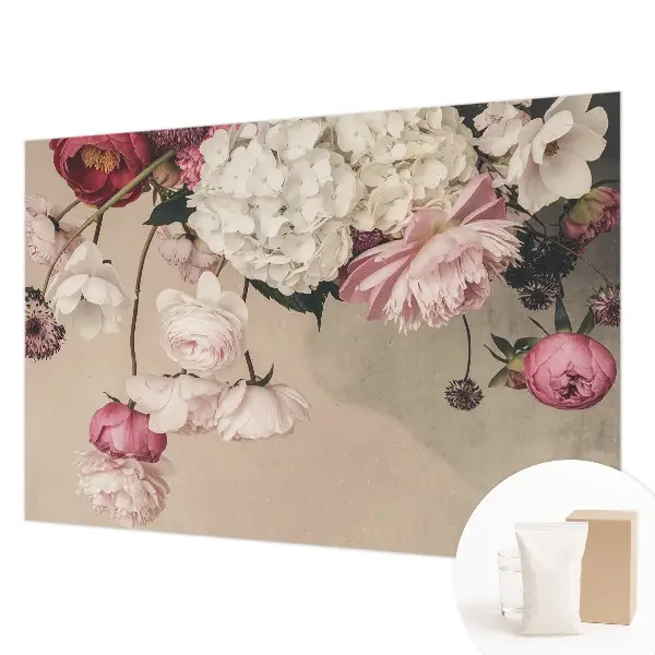 Bedruckte Vlies-Fototapete mit romantischem Blumenmotiv