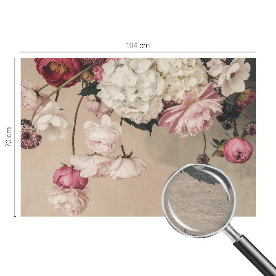 Bedruckte Vlies-Fototapete Romantische Blumen