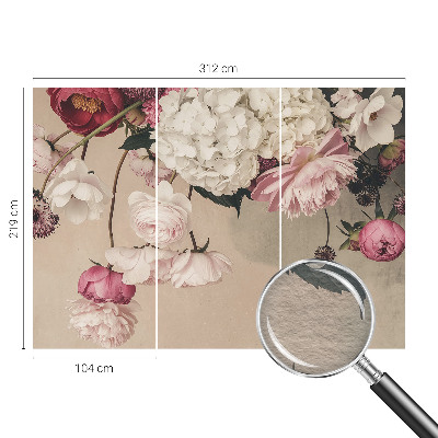 Bedruckte Vlies-Fototapete Romantische Blumen