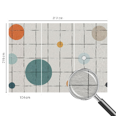 Dekorative Wand-Fototapete Farbige Kreise