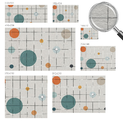 Dekorative Wand-Fototapete Farbige Kreise