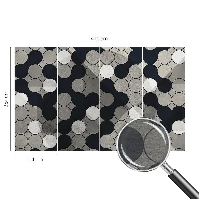 Fototapete mit geometrischem Kreisdesign