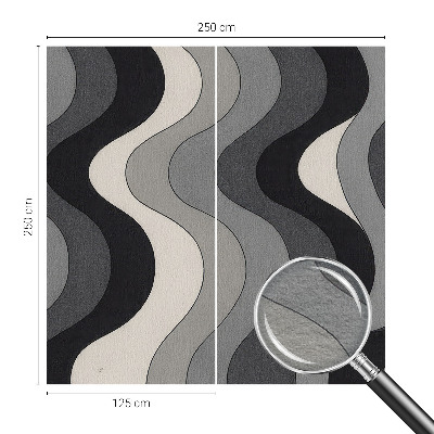 Wandtapete Graue Wellen