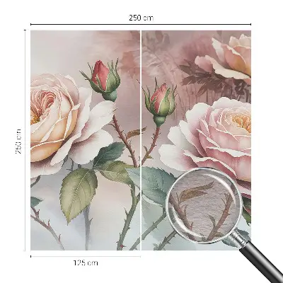 Fototapete fürs Wohnzimmer mit Pastellrosen als Motiv