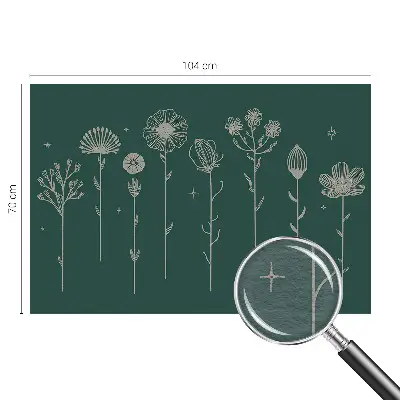 Fototapete fürs Schlafzimmer mit zarten Blüten als Motiv