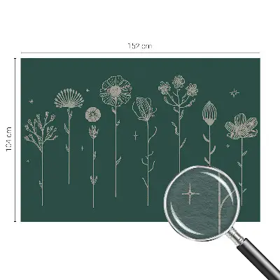 Fototapete fürs Schlafzimmer mit zarten Blüten als Motiv