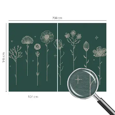 Fototapete fürs Schlafzimmer mit zarten Blüten als Motiv