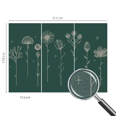 Fototapete fürs Schlafzimmer mit zarten Blüten als Motiv