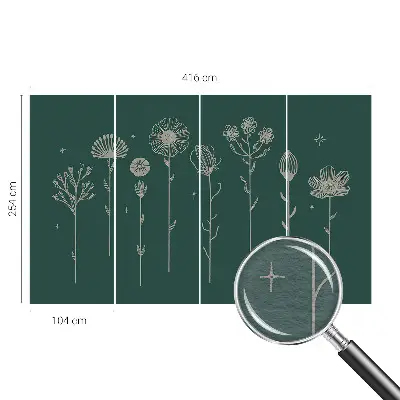 Fototapete fürs Schlafzimmer mit zarten Blüten als Motiv