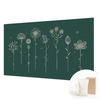 Fototapete fürs Schlafzimmer mit zarten Blüten als Motiv