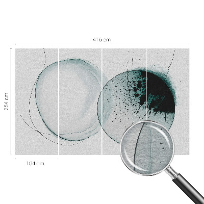 Motivtapete aus Vlies Grüne Kreise