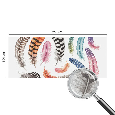 Vlies-Fototapete fürs Wohnzimmer Pastellfarbene Federn