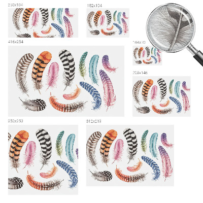 Vlies-Fototapete fürs Wohnzimmer Pastellfarbene Federn