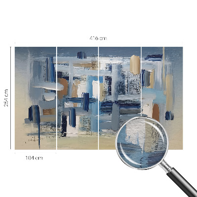 Vlies-Fototapete fürs Schlafzimmer mit abstraktem Pinselmotiv