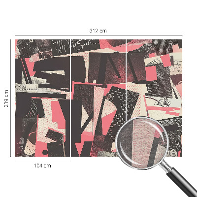 Vliestapete fürs Wohnzimmer Geometrische Collage