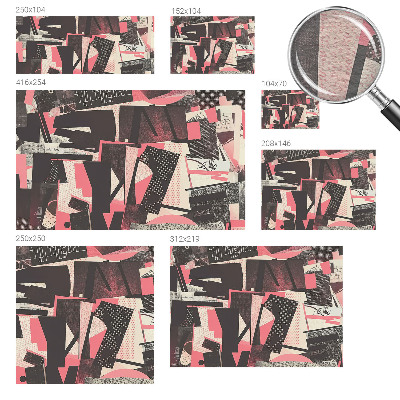 Vliestapete fürs Wohnzimmer Geometrische Collage