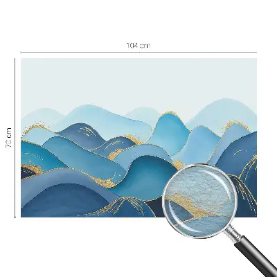 Dekorative Wand-Fototapete mit hügeliger Landschaft