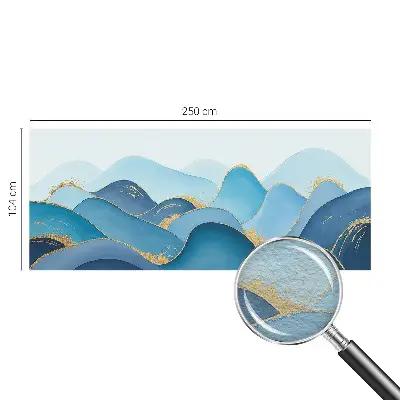 Dekorative Wand-Fototapete mit hügeliger Landschaft
