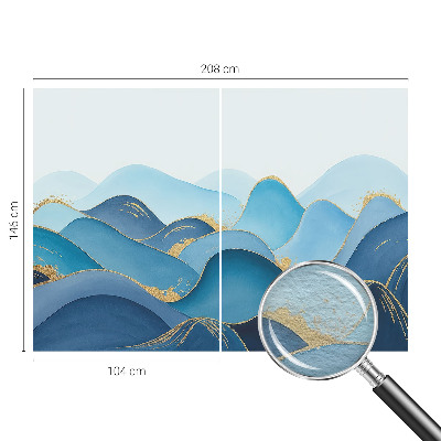 Dekorative Wand-Fototapete hügelige Landschaft