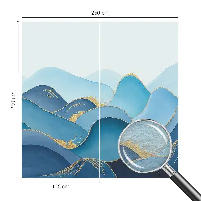 Dekorative Wand-Fototapete mit hügeliger Landschaft