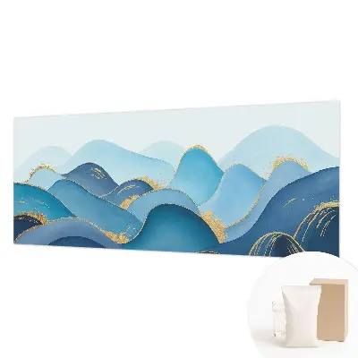 Dekorative Wand-Fototapete mit hügeliger Landschaft