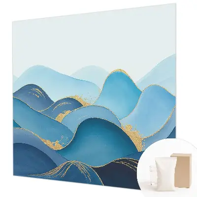 Dekorative Wand-Fototapete mit hügeliger Landschaft