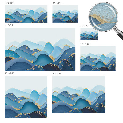 Dekorative Wand-Fototapete hügelige Landschaft