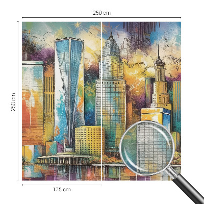 Wandtapete Stadtpanorama