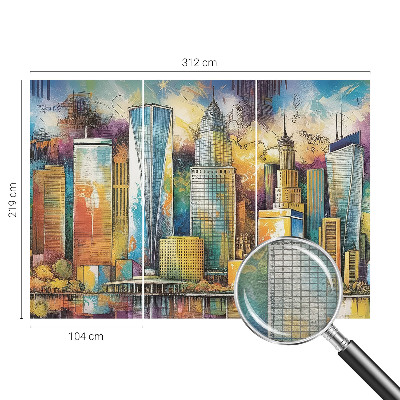 Wandtapete Stadtpanorama