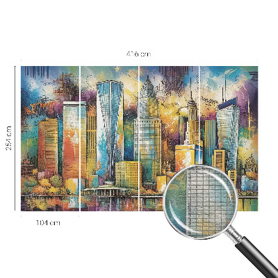 Wandtapete Stadtpanorama