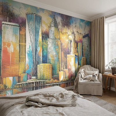 Wandtapete Stadtpanorama