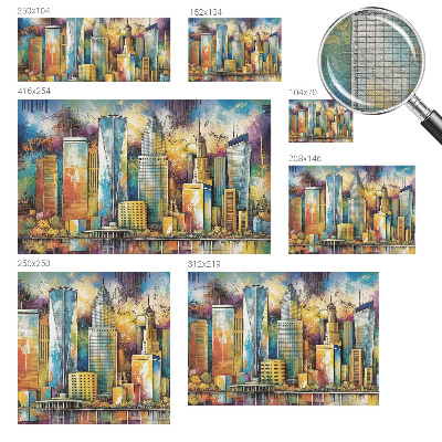 Wandtapete Stadtpanorama