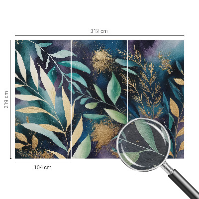 Fototapete fürs Schlafzimmer Botanische Blätter