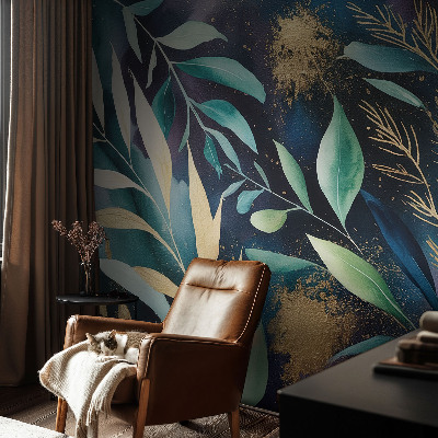 Fototapete fürs Schlafzimmer Botanische Blätter