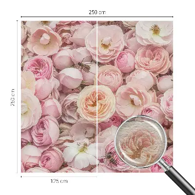 Fototapete aus Vlies mit einem Motiv aus wunderschönen Blumen