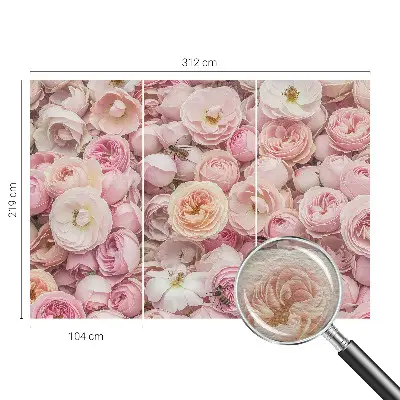 Fototapete aus Vlies mit einem Motiv aus wunderschönen Blumen