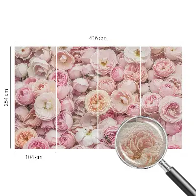 Fototapete aus Vlies mit einem Motiv aus wunderschönen Blumen