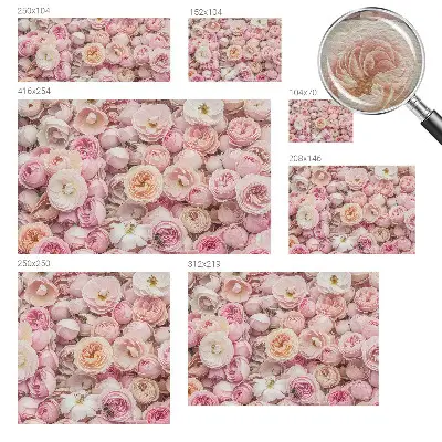Fototapete aus Vlies mit einem Motiv aus wunderschönen Blumen