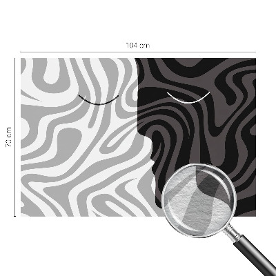 Vlies-Fototapete fürs Schlafzimmer mit abstrakten Gesichtern als Wandmotiv