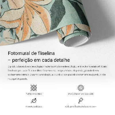 Vlies-Fototapete fürs Schlafzimmer mit abstrakten Gesichtern als Wandmotiv