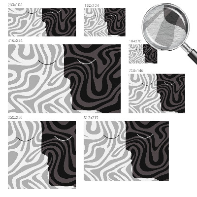 Vlies-Fototapete fürs Schlafzimmer mit abstrakten Gesichtern als Wandmotiv