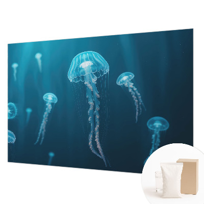 Vliestapete fürs Wohnzimmer mit maritimem Motiv in eleganten Farben
